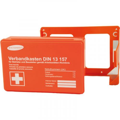 Betriebs-Verbandkasten orange DIN 13157-Typ C mit Wandhalterung
